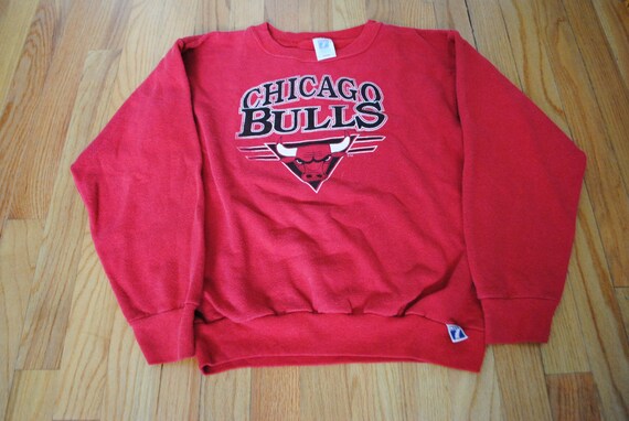 Vintage 7 Logo Chicago Bulls Crew neck Sweatshirt Youth XL