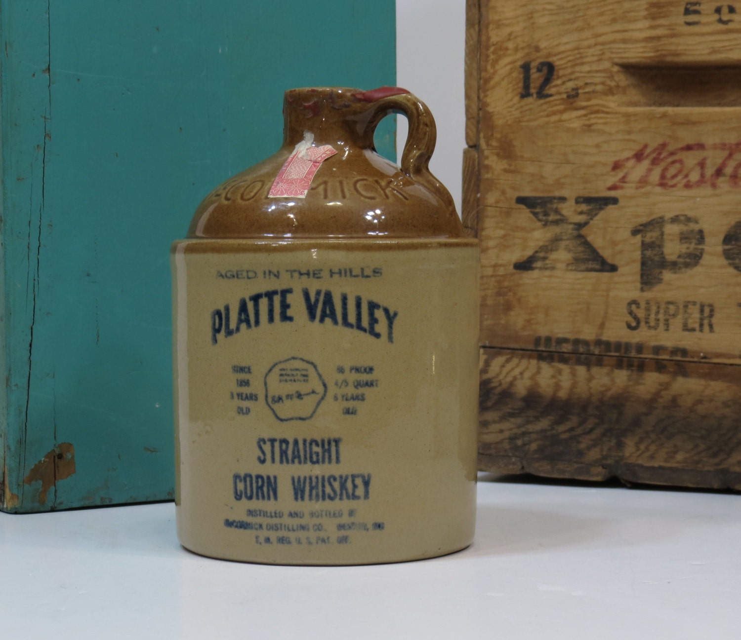Platte Valley Corn Whiskey Jug USA McCormick Missouri