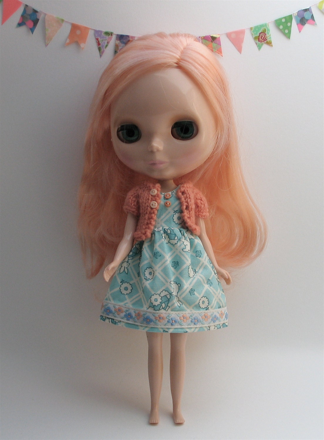 neo blythe 12 doll soft teal retro 1930 s print ric neo blythe 12 doll soft teal retro 1930 s print ric