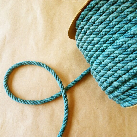 Items similar to Turquoise Rope, turquoise cord, teal blue cord, teal ...