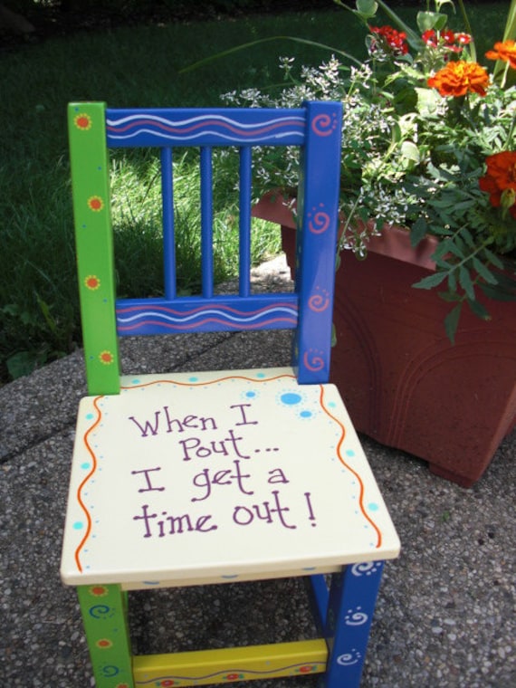 Hand painted Time Out Chair