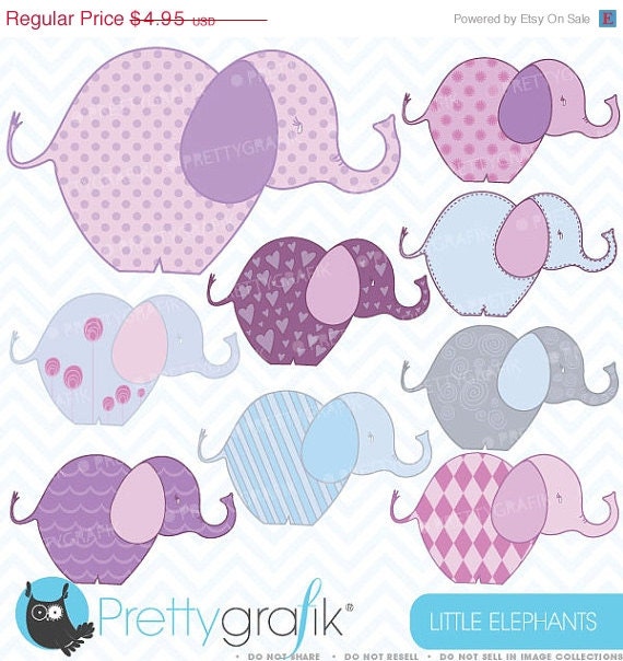 40% OFF SALE elephant clipart commercial use, vector graphics, digital clip art, digital images - CL377 Il_570xn