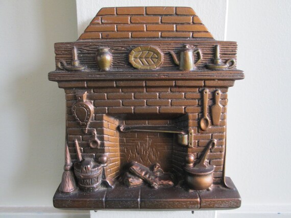 vintage chalkware fireplace pot holder hanger vintage chalkware fireplace pot holder hanger