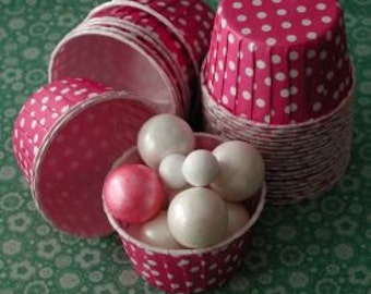 Hot Pink with White Dots Candy Nut Cups are perfect for filling with candy, nuts or other snacks