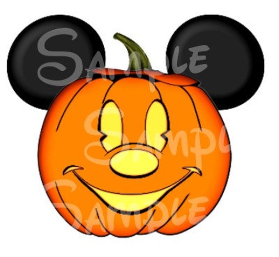 Halloween Pumpkin Mickey DIGITAL printable mouse head file DIY