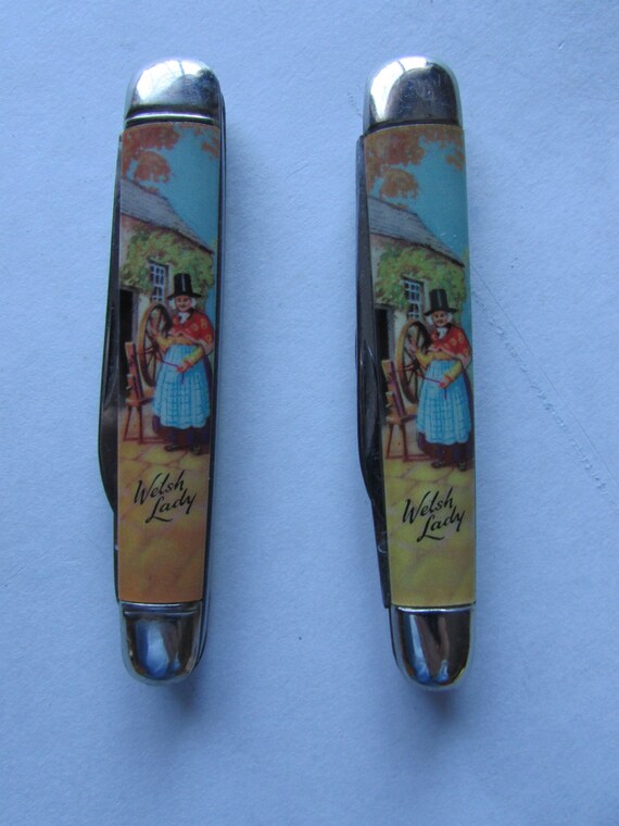 Richards Sheffield Welsh Lady Pocket Knife Welsh Souvenir