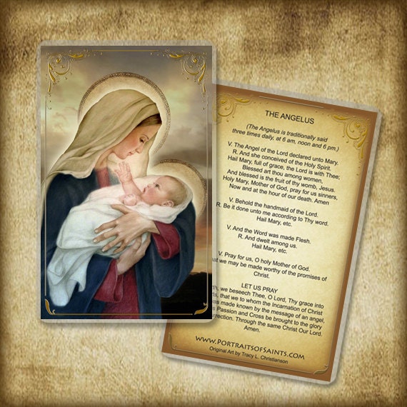 Madonna and Child F Holy Card / Prayer Card by PortraitsofSaints