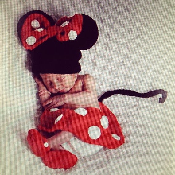 items decorations baby shower baby using newborn photo Crochet similar Mouse Items to Minnie Outfit