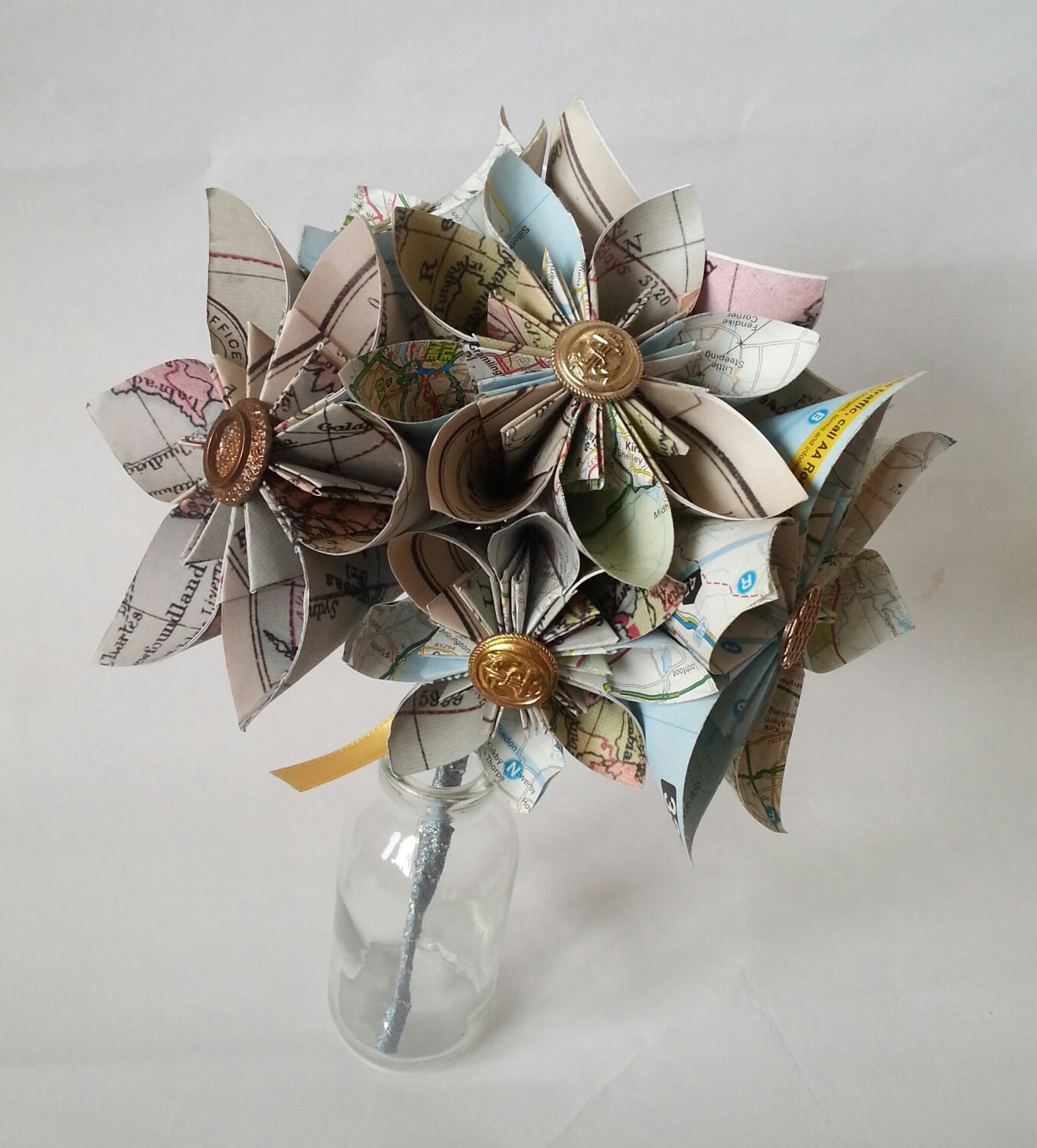 origami flower twist & Bouquet Wedding LilyBelleKeepsakes by Flower Paper Origami