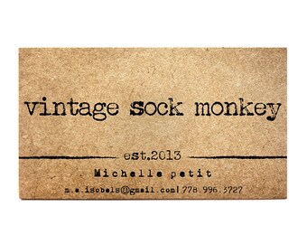 Recycled business cards - Set of 50 - Kraft - Single-sided-card - Modern business card - Kraft business card - Brown business card - Rustic