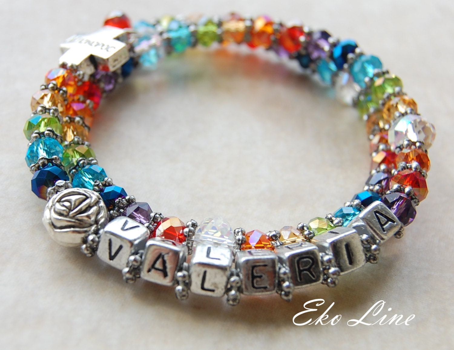 Catholic Jewelry. Personalized Rosary. Baptism Gift. 5 Decade