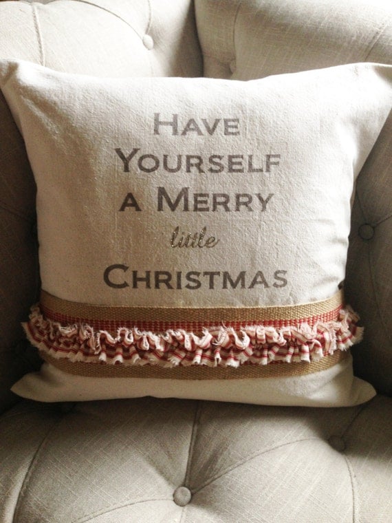 20" Have Yourself A Merry Little Christmas Pillow Cover