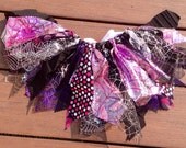 Pink and Black Spider tutu, Halloween Tutu, shabby chic fabric tutu skirt, spider tutu, pink witch Il_170x135
