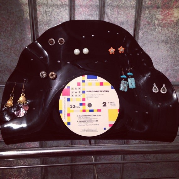 Vinyl Record Earring Holder