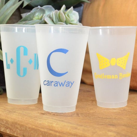 Items Similar To Personalized Birthday Party Shatterproof Party Cups Custom Last Name Frost 9712