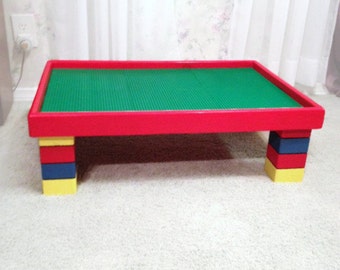 Large Activity Table for Kids - Lego Table - 20x30x10 Children's Playroom Furniture - Childs ActivityTable