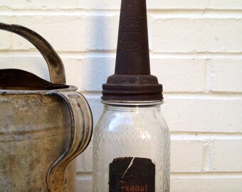 Antique Glass Oil Bottle