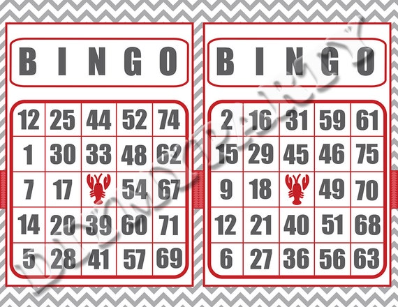Printable Bingo Cards Party Game bingo game birthday party