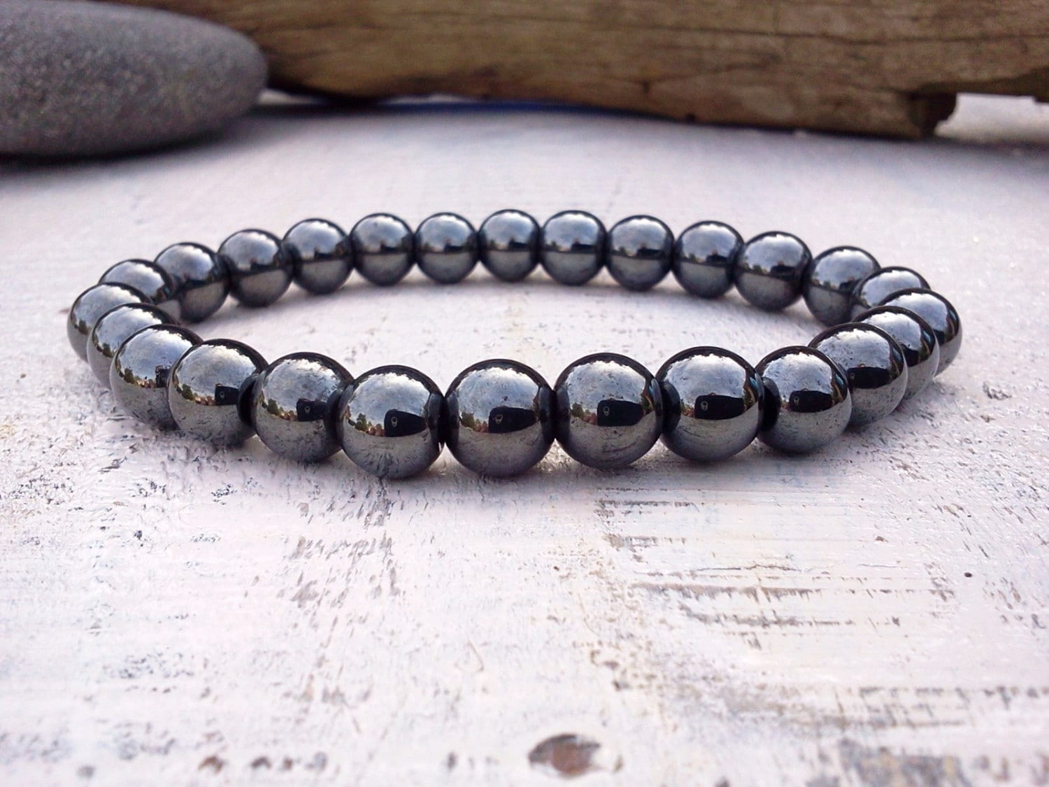 Hematite bracelet Stretch Hematite bracelet Elastic