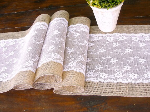 Wedding wedding pink  burlap   table lace inexpensive chic runner, rustic tablecloth, table runners