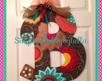 Beautiful Fall initial Wood Door Hanger