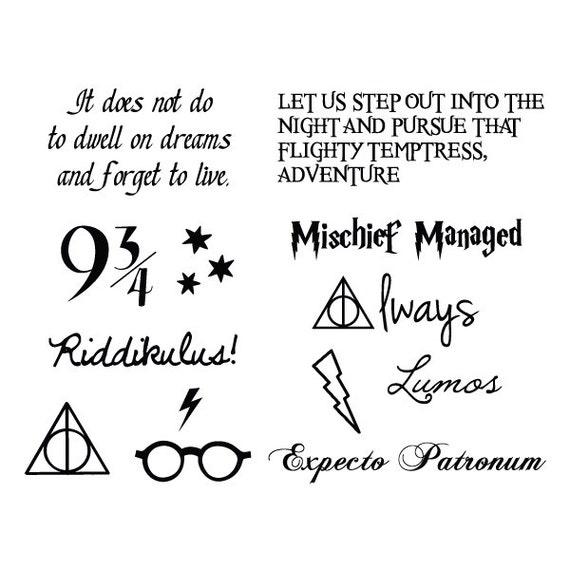 harry potter temporary tattoo set of 24 harry potter temporary tattoo set of 24
