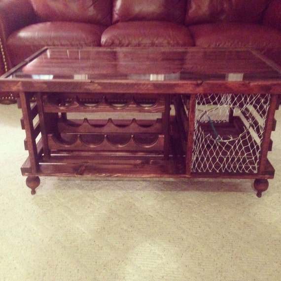 Lobster Trap Coffee Table WINE RACK Made In By