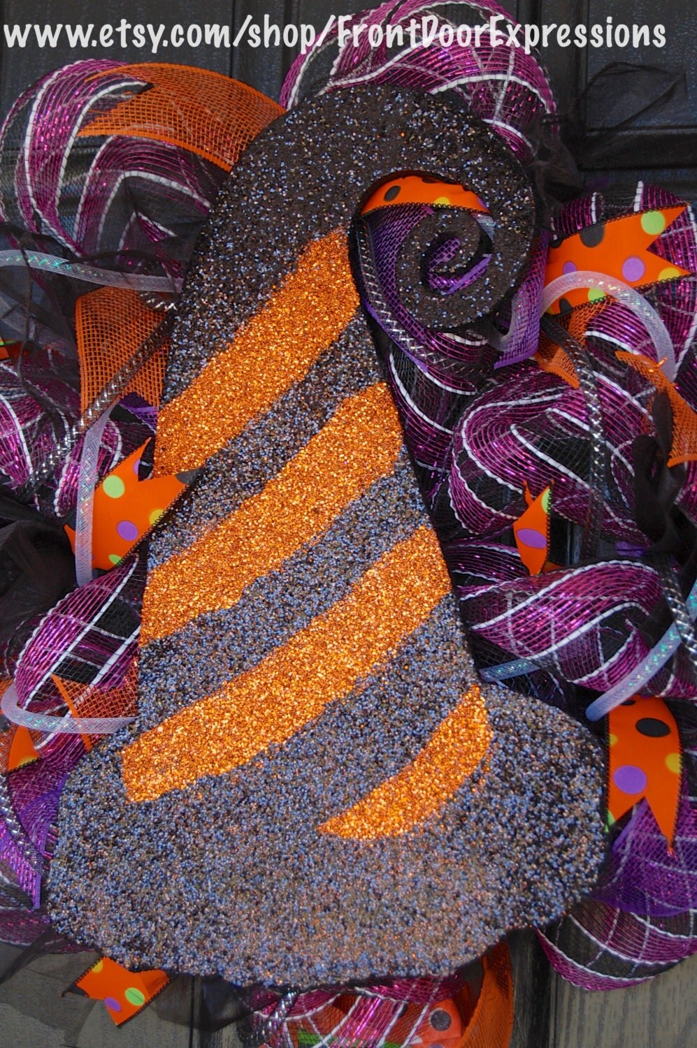 Witches Spell Mesh Wreath SOLD to ADRIENNE