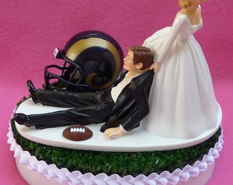 Wedding Cake Topper Dallas Cowboys Football Themed Sports Turf