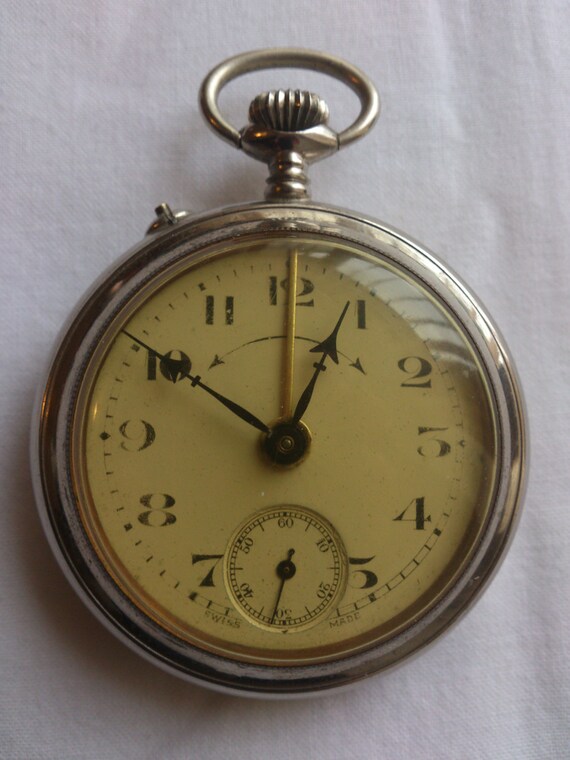 Vintage Brevet swiss made alarm pocket watch