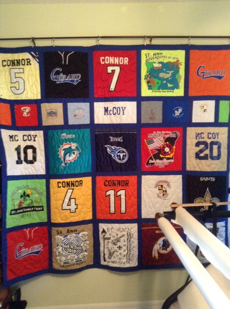 Tshirt Quilt With Sashing & Smaller By Sweetonstitchesetsy On Etsy