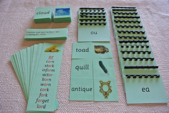 box object phonetic Language Green Montessori Educational Series Basic Kit Phonics