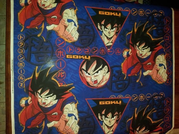 Items similar to Dragonball Z - Goku Cotton Fabric on Etsy