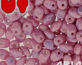 CHALK LILA LUSTER: SuperUno Czech Glass Seed Bead Drops, 2.5x5mm (10 grams)