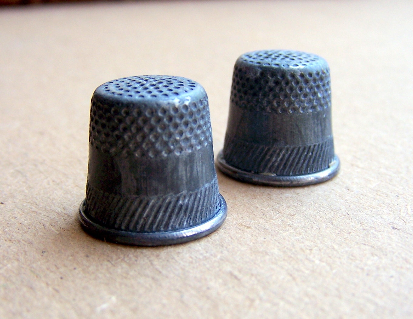 2 Vintage Sewing Thimbles Haute Juice