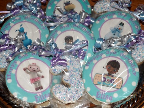 Custom Disney Doc McStuffins Birthday Cookie Favors