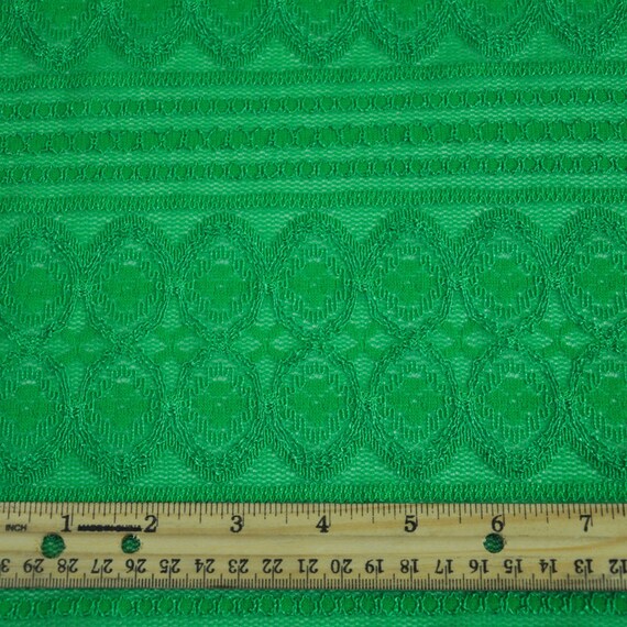 Kelly Green Lace Fabric by the yard Stretchy Lace Fabric Knit