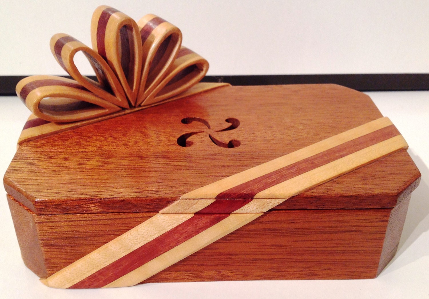 Diagonal Bow Box by CaroleRothmanScrolls on Etsy