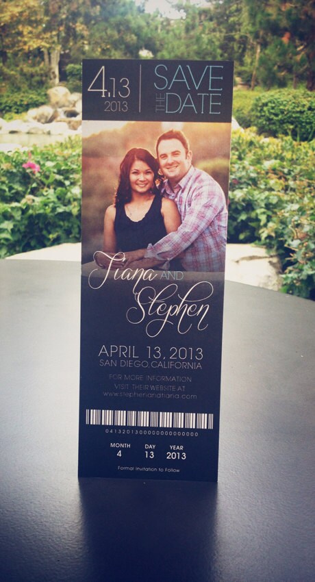Wedding Save the Date Ticket // Affordable DIY Printable
