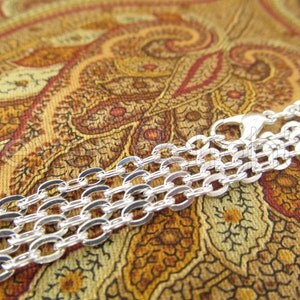 10 - 24&quot; Shiny Silver Rolo Chain Necklaces - 24 Inch Antique Style Chain With Lobster Clasp - 3 x 4mm Oval Links