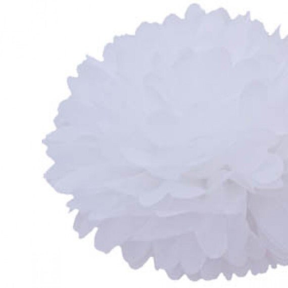 White Tissue Pom Pom 4 inch Il_570xn