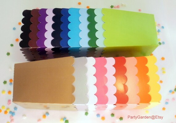 12 Colored popcorn boxes treats favors - Your Choice of Colors Il_570xn