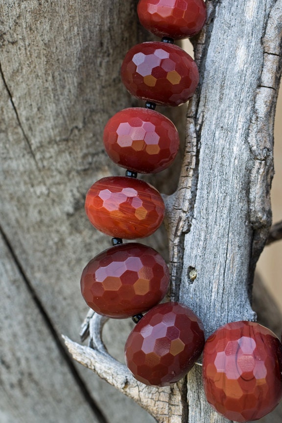 Vintage Red Jasper Necklace Brecciated Jasper Graduated Stone