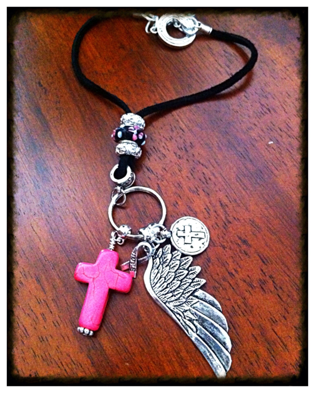 Car Accessories Rearview Mirror Charm Breast Cancer