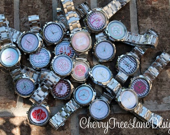 Boyfriend Watch Monogrammed Personalized Boyfriend Watch Personalized Watch with Initials Ladies Watch Stainless Steel Watch Personalized