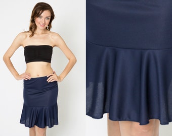 Basic Navy Flounce Slip Dress Extender - All Sizes