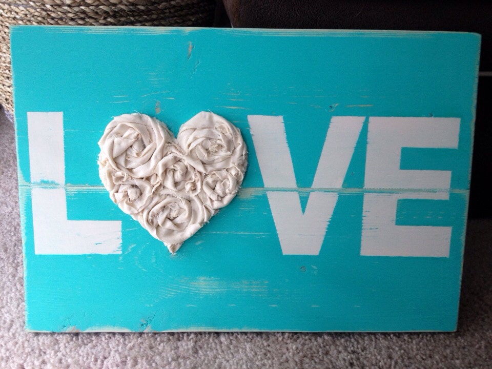 Love sign Turquoise // wedding sign // decor // wooden