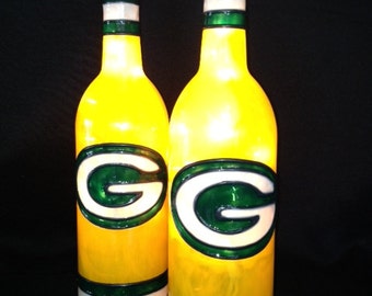 Green Bay Packers Wine Bottle Light