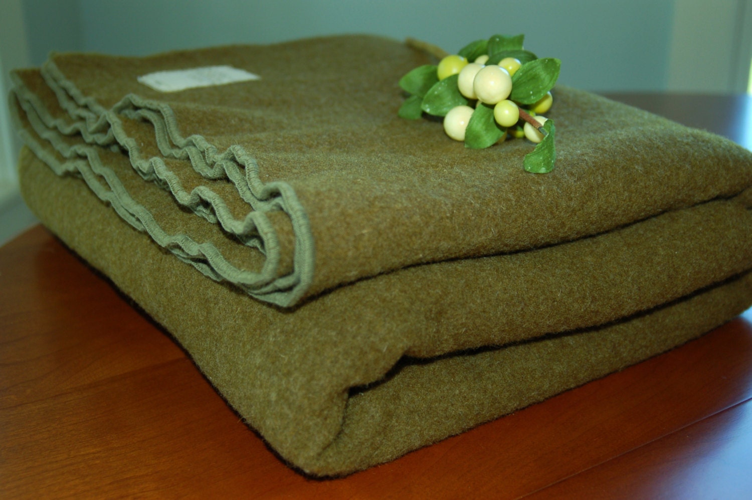 WWII Wool Army Medical Blanket Heavy Wool Blanket Military