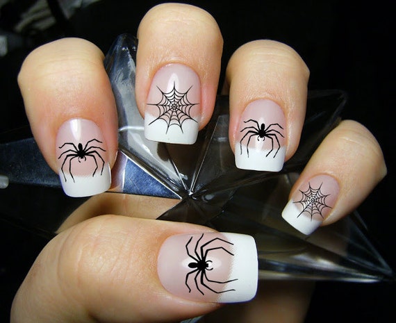 SPIDERS Nail art and Spider WEB Nail Art Decals SPW 52